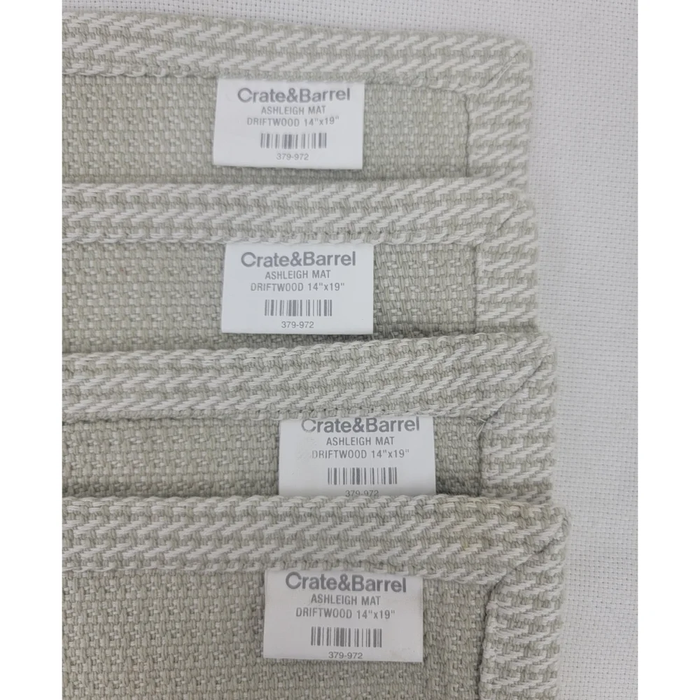 R crate & barrel cotton placement mats